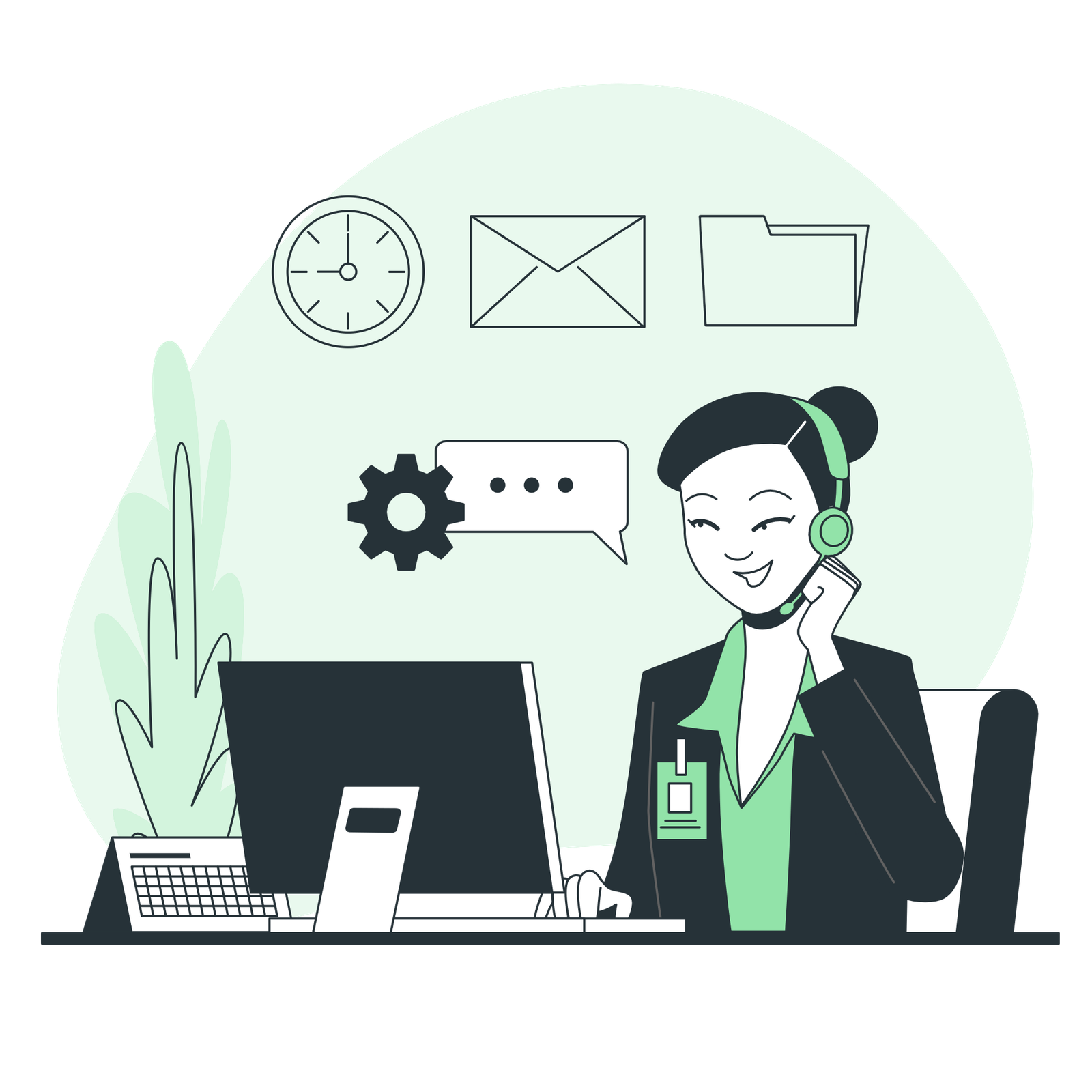 Customer Order Support Illustration