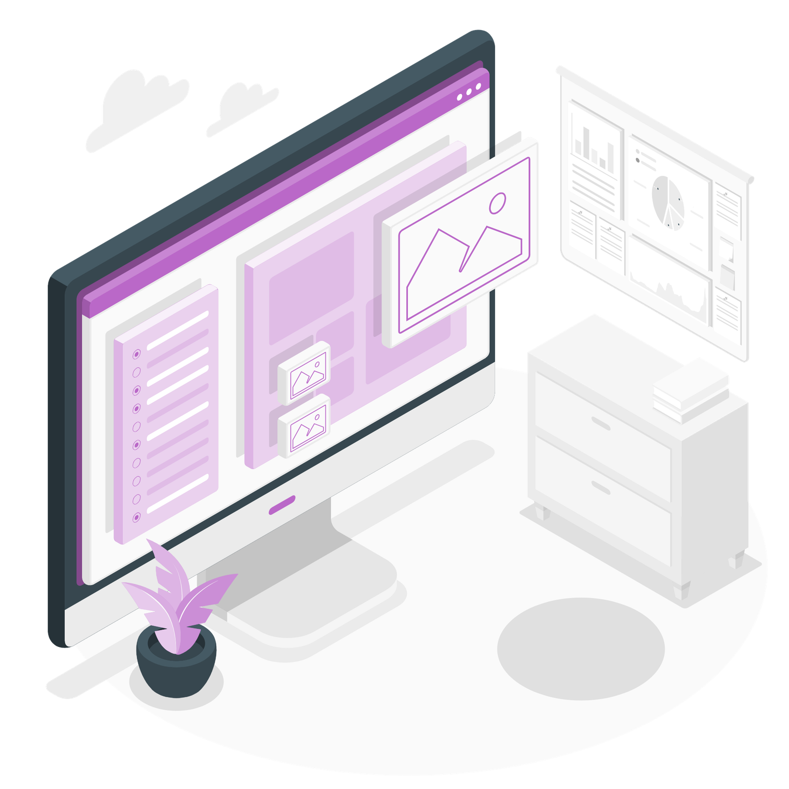 Landing Page Builds Storyset PNG