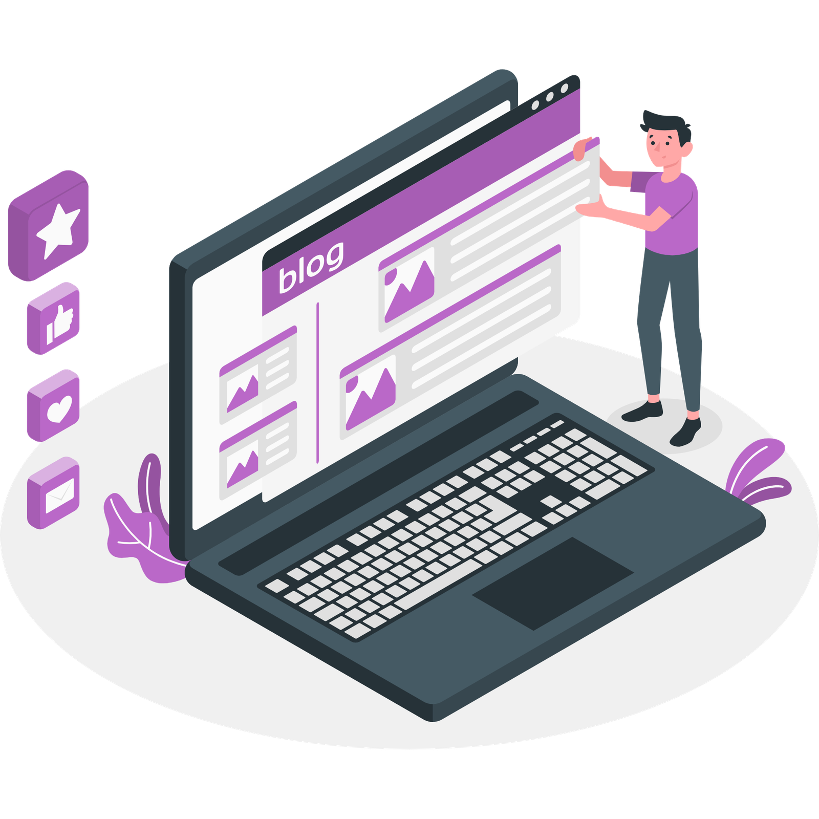 Blog & Article Writing Illustration