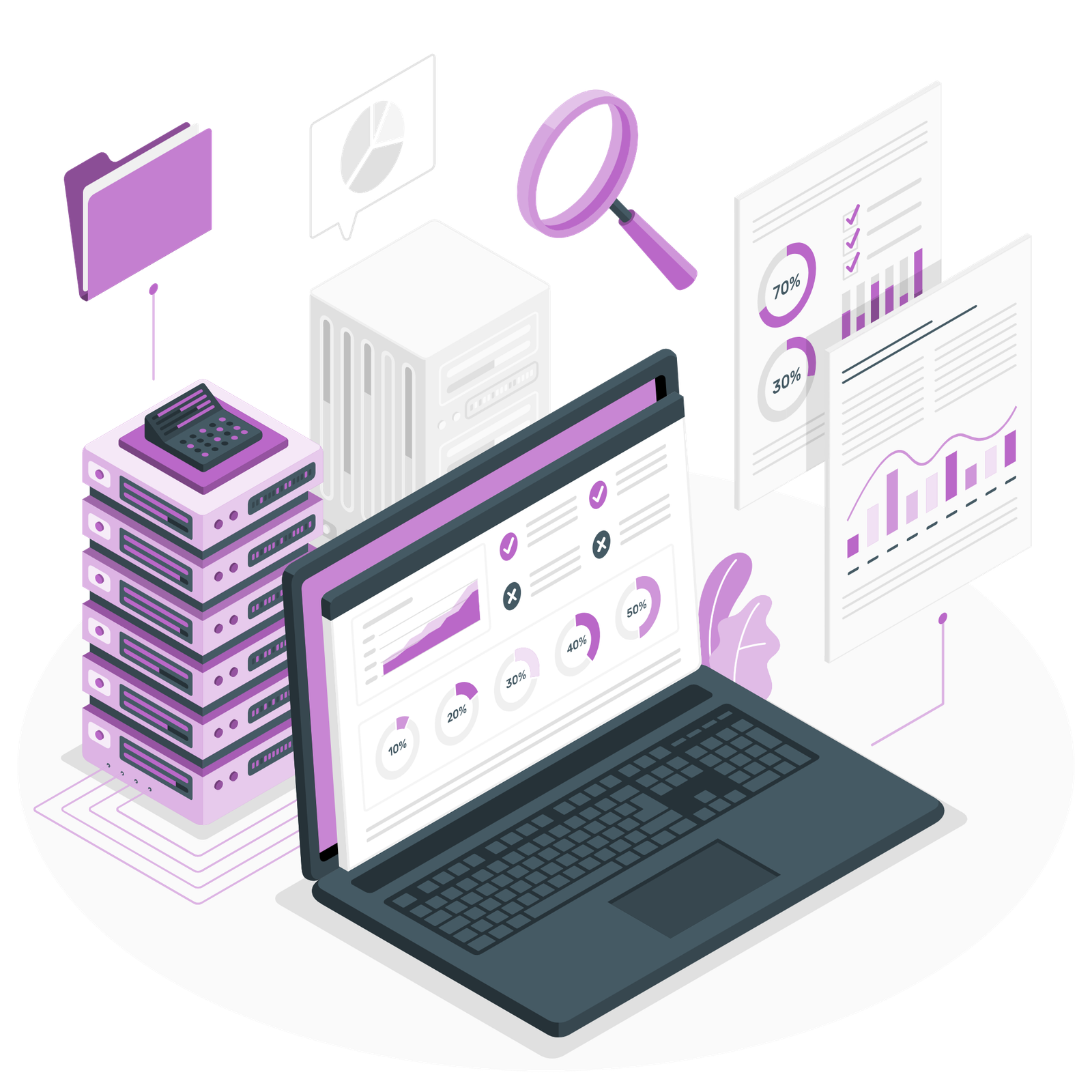 Online Research Tasks Illustration