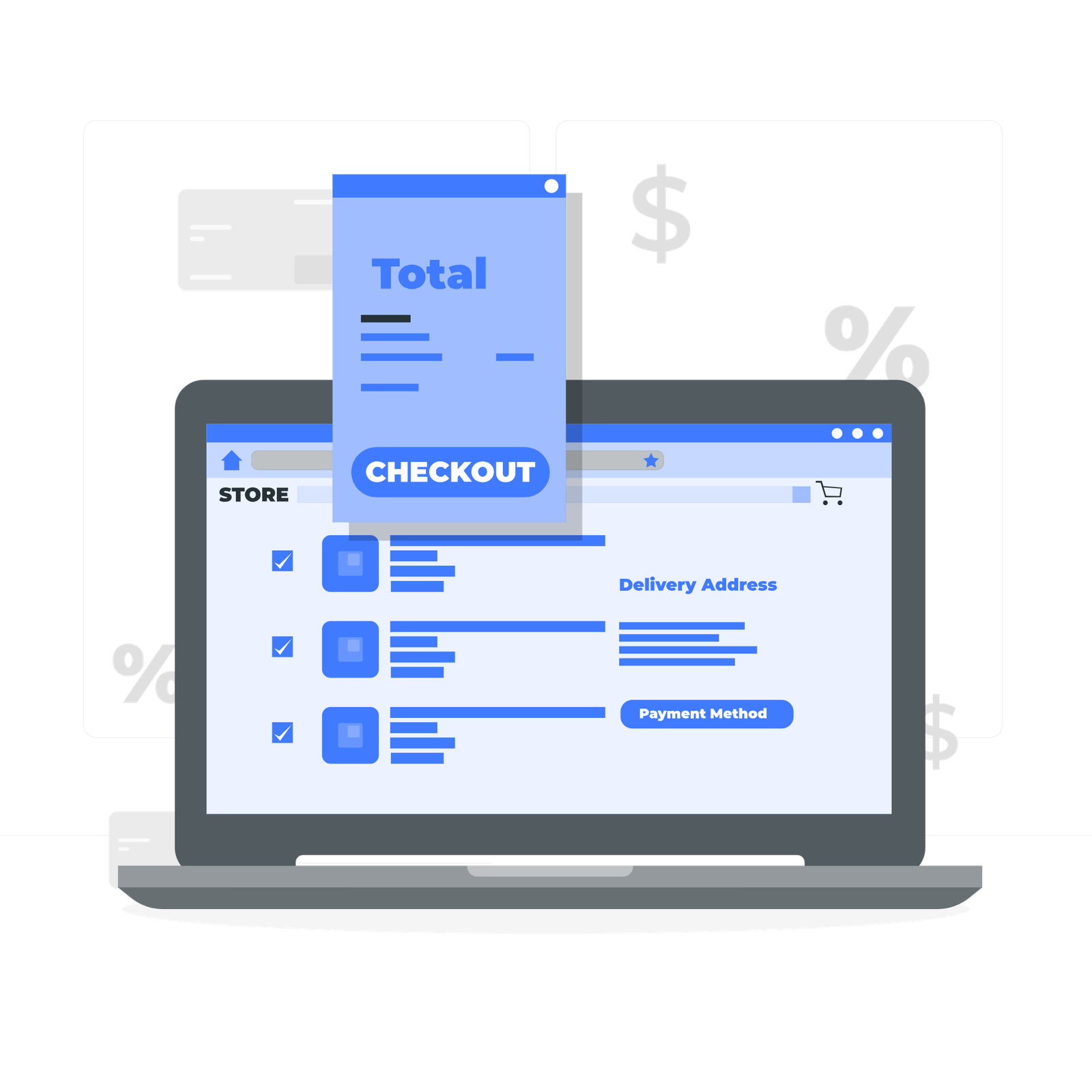 Order Processing Illustration
