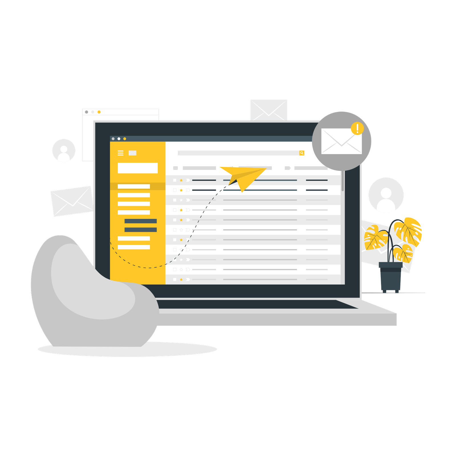 Email & Ticket Handling Illustration