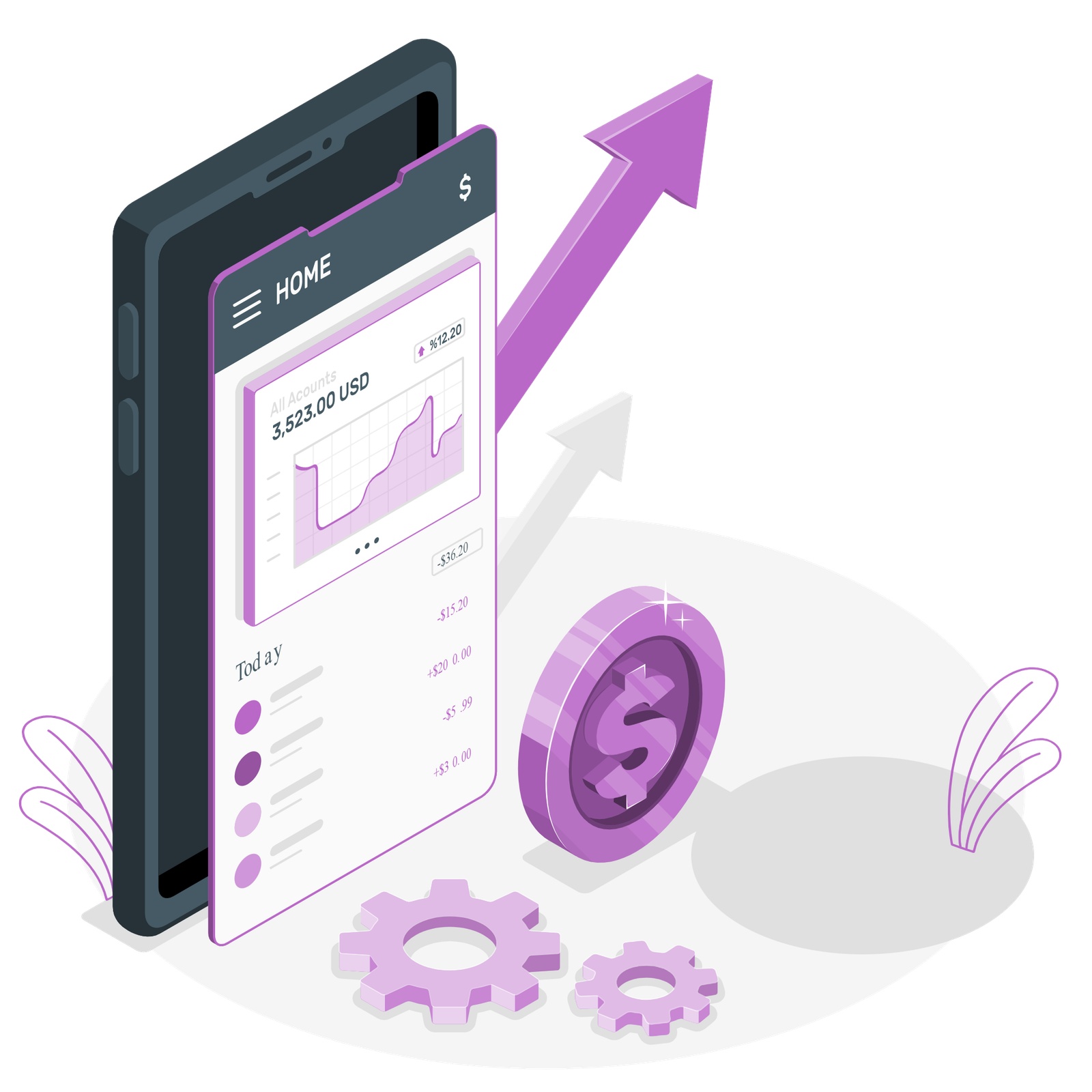 Expense Tracking Illustration