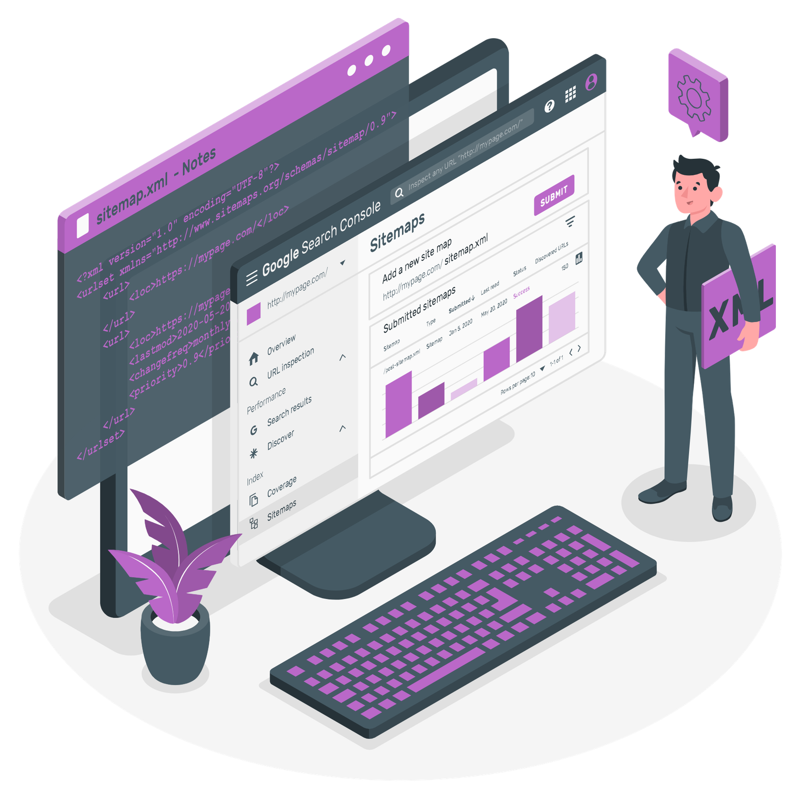 SEO & Keyword Research Storyset PNG