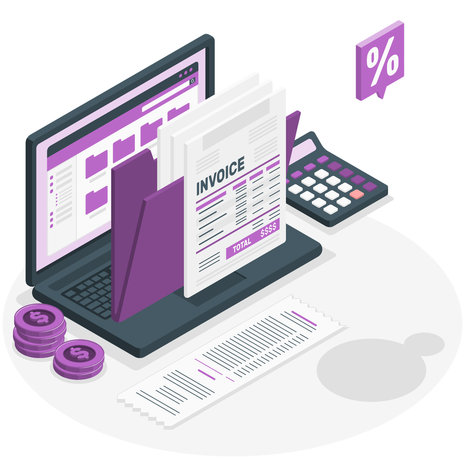 Invoicing & Billing Illustration