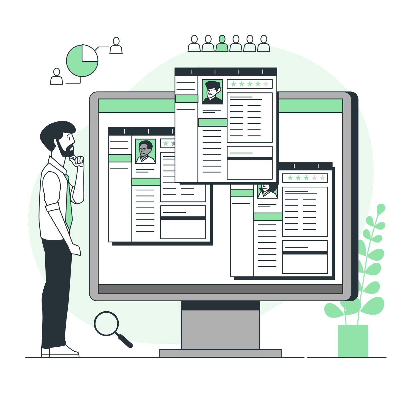 HR Admin and Records Illustration