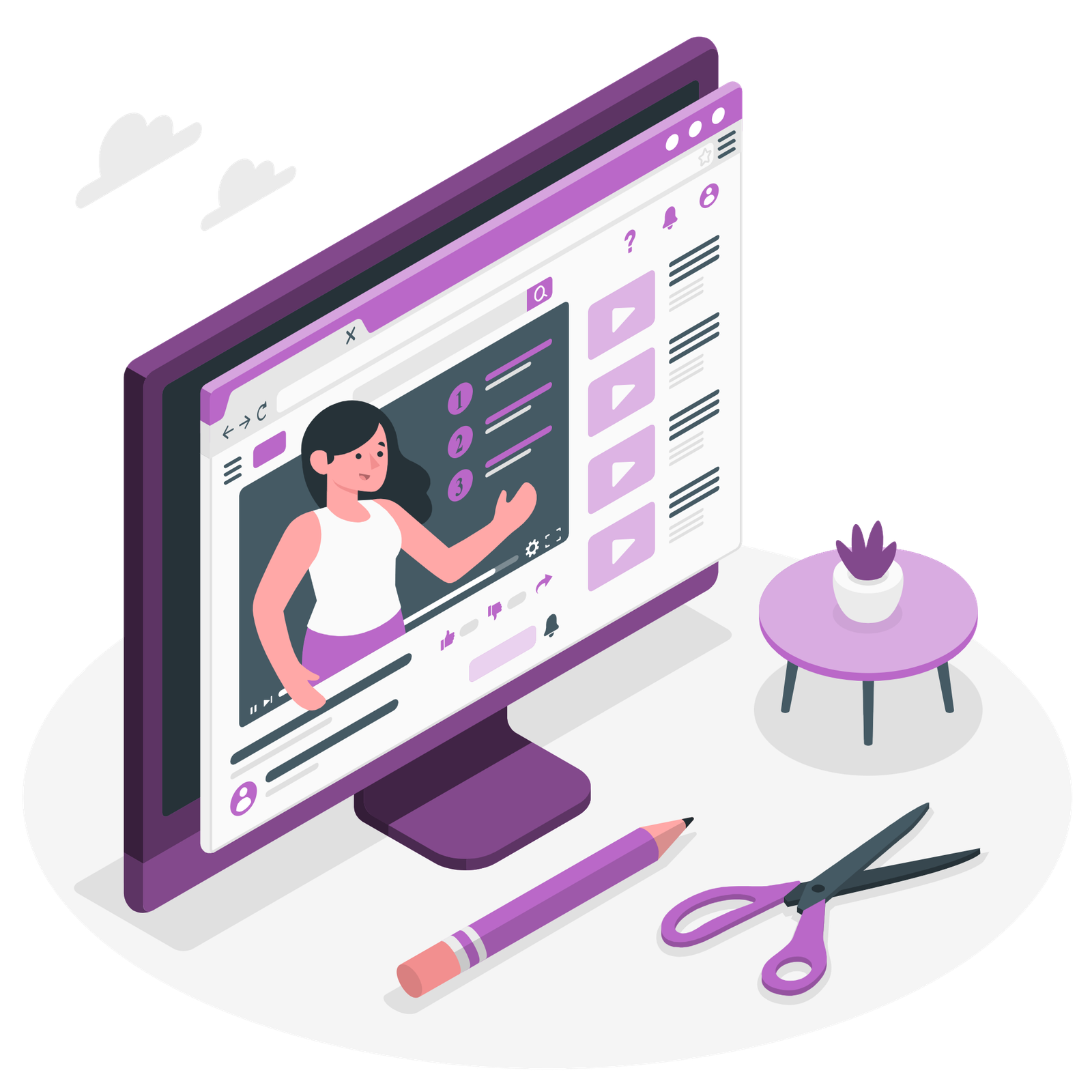 Short-Form Video Editing Illustration