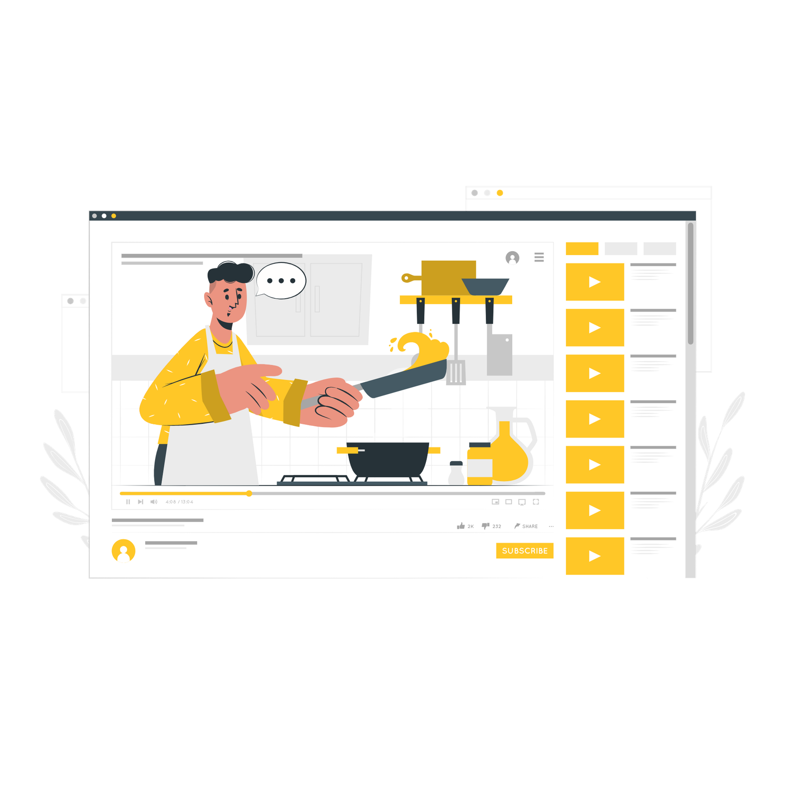 YouTube Video Editing Illustration